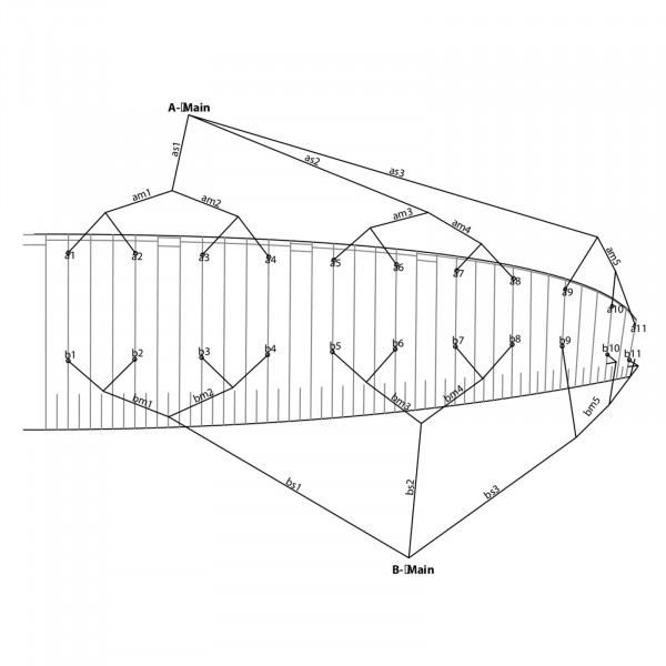 Competition Bridle Line Set VMG3 - Dyneema